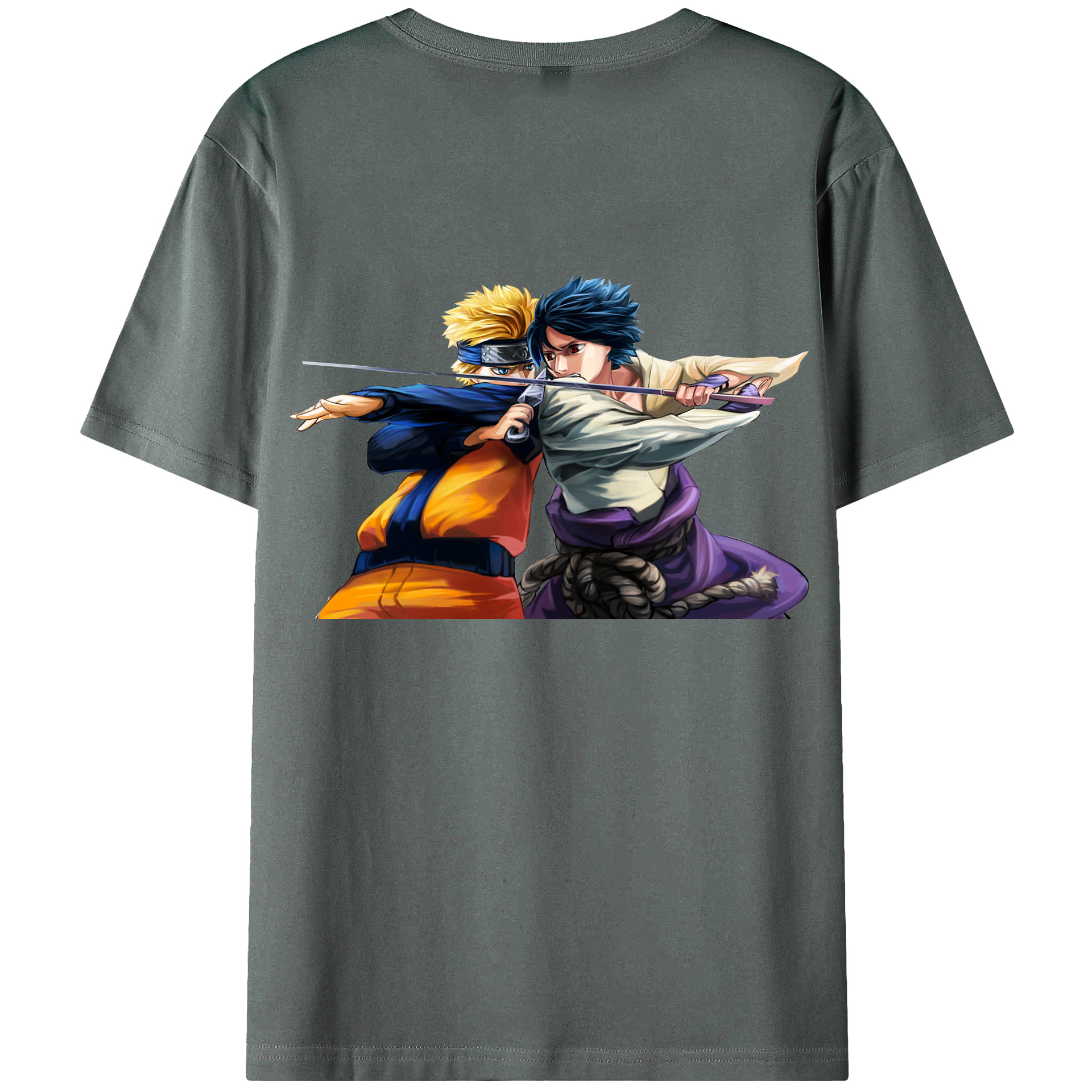 （画像用） NARUTO -ナルト- うずまき ナルト Uzumaki Naruto 綿100％半袖Tシャツ（背面プリント）